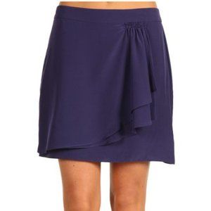 BCBG Blue Silk Miniskirt